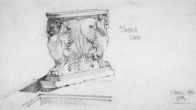 Gamba di Tavolo, 1891 da Charles Rennie Mackintosh