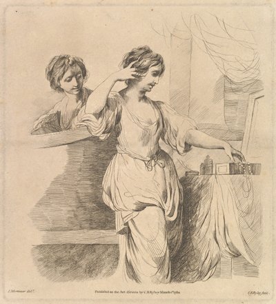 Donna alla sua toilette da Charles Reuben Ryley