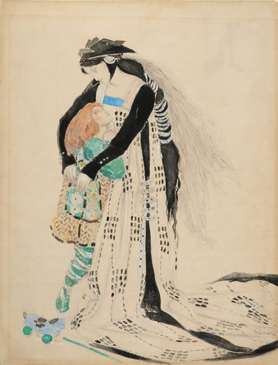 Costume per la Morte di Tintagiles, 1912 da Charles Ricketts