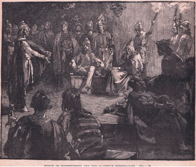 Edwin di Northumbria e i missionari cristiani da Charles Ricketts