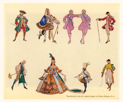Progetti originali per The Gondoliers da Charles Ricketts
