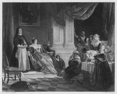 Sancho e la Duchessa, dal dipinto nella Galleria Vernon (incisione) da Charles Robert (after) Leslie