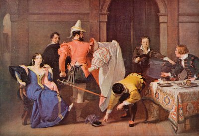 Shakespeare: Katherina e Petruchio, La bisbetica domata, Atto IV, Scena 3 da Charles Robert (after) Leslie