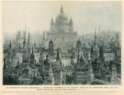 Una prospettiva dei principali lavori di Sir Christopher Wren da Charles Robert Cockerell