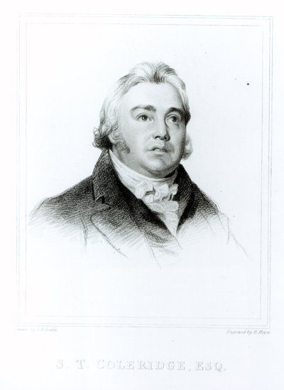 Ritratto di Samuel Taylor Coleridge (1772-1834) inciso da Henry Meyer (1782-1847) da Charles Robert Leslie