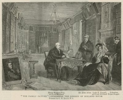 Il ritratto di famiglia - la biblioteca di Holland House da Charles Robert Leslie