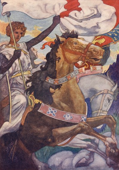 Un bellissimo cavaliere vestito di armatura splendente da Charles Robinson