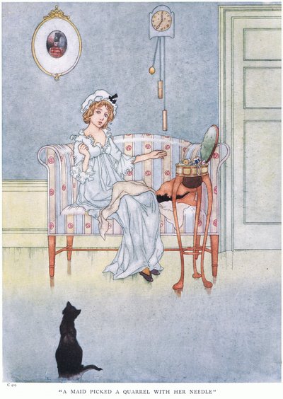 Una fanciulla litigò con il suo ago da Charles Robinson
