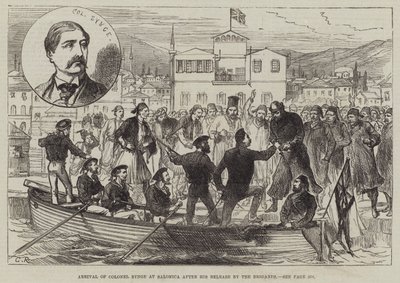 Arrivo del colonnello Synge a Salonicco dopo il suo rilascio dai briganti da Sir John Charles Robinson