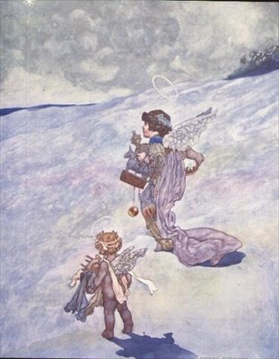 Angeli di Natale con giocattoli da Charles Robinson