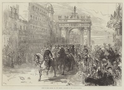 Ingresso del Re Alfonso XII a Madrid, Processione nella Calle de Alcala da Sir John Charles Robinson