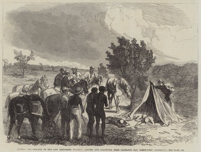 Ritrovamento dei resti degli esploratori perduti, Harding, Panter e Goldwyer, vicino a Lagrange Bay, Australia nord-occidentale da Sir John Charles Robinson