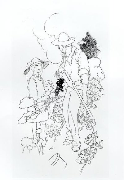 Giardiniere al lavoro da Charles Robinson