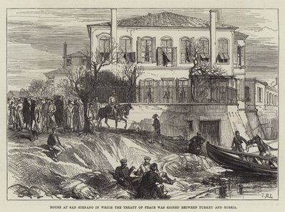 Casa a San Stefano in cui fu firmato il Trattato di Pace tra Turchia e Russia da Sir John Charles Robinson