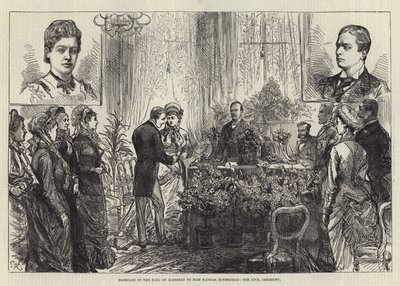 Matrimonio del Conte di Rosebery con Miss Hannah Rothschild, la cerimonia civile da Sir John Charles Robinson