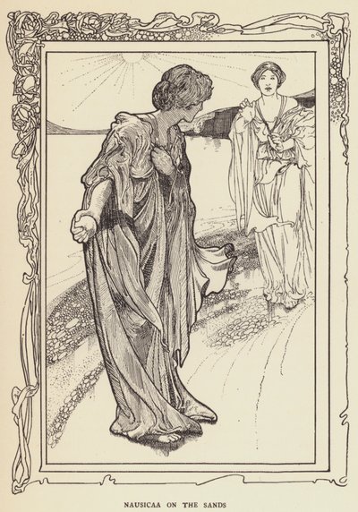 Nausicaa sulla spiaggia da Sir John Charles Robinson