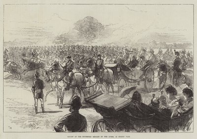 Rassegna della Household Brigade da parte della Regina, a Bushey Park da Sir John Charles Robinson