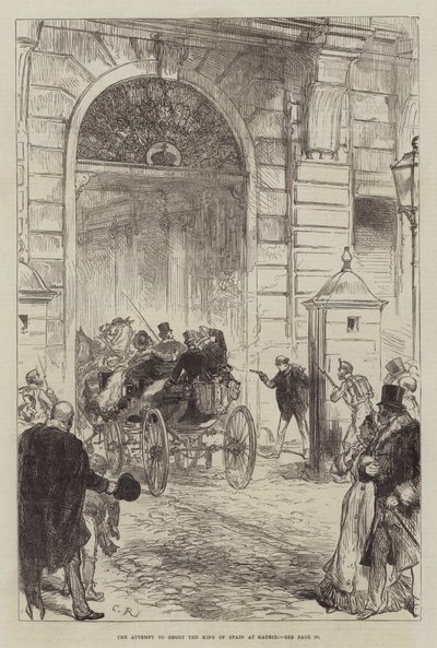 Il tentativo di sparare al re di Spagna a Madrid da Sir John Charles Robinson