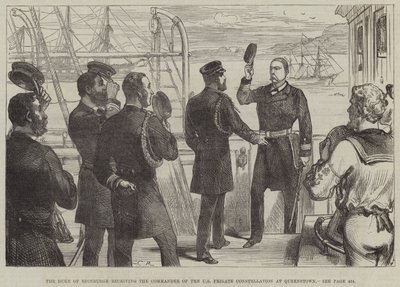 Il Duca di Edimburgo riceve il Comandante della Fregata Statunitense Constellation a Queenstown da Sir John Charles Robinson