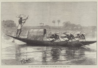 La spedizione di Looshai, dispacci trasportati lungo il Megna a Dacca, Bengala orientale da Sir John Charles Robinson