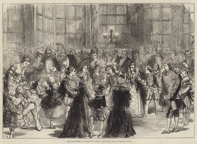 Il ballo in maschera giovanile della Marchesa di Salisbury a Hatfield House da Sir John Charles Robinson