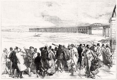 Il Ponte di Tay come appariva lunedì 29 dicembre alle dieci (incisione) da Charles Robinson