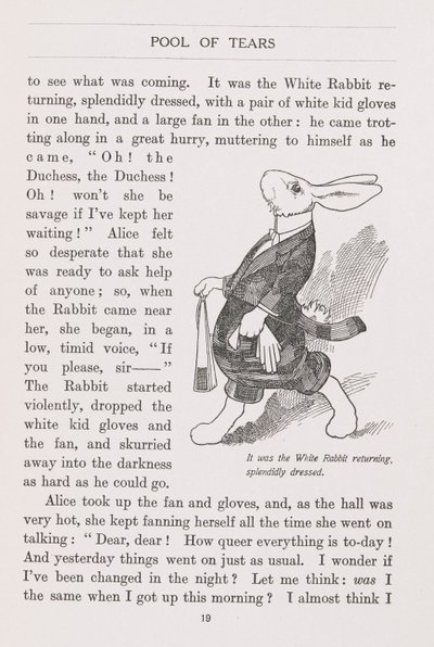 Il Coniglio Bianco splendidamente vestito da Charles Robinson