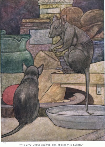 Il topo di città mostrò alla sua amica la dispensa da Charles Robinson