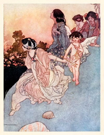 "These lovers cry Oh! Oh! They die!" da "Winter" in The Songs and Sonnets of William Shakespeare da Charles Robinson