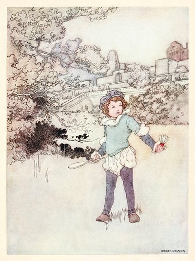 "This fair child of mine" frontespizio da "A Revival - When Forty Winters Shall Besiege Thy Brow" in The Songs and Sonnets of William Shakespeare da Charles Robinson