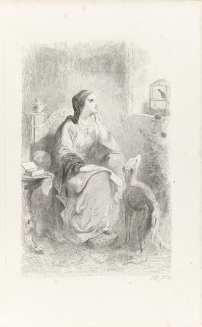 Elena guarda attraverso una finestra da Charles Rochussen