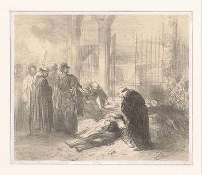 Corpi di Romeo e Giulietta tra figure in lutto da Charles Rochussen