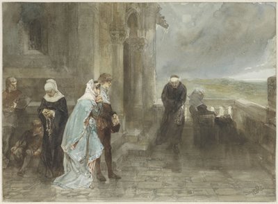 In vedetta, scena del XII secolo da Charles Rochussen