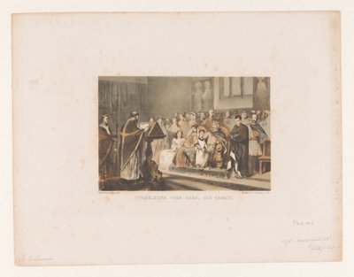 Sacerdote legge a Carlo Magno da Charles Rochussen