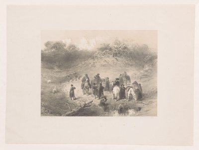 Cavalieri in un paesaggio dunale da Charles Rochussen