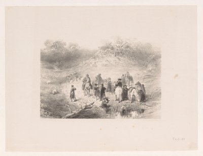 Cavalieri in un paesaggio di dune da Charles Rochussen