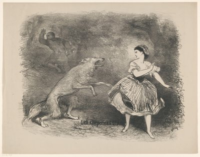 Scena dal balletto Cappuccetto Rosso e il lupo da Charles Rochussen