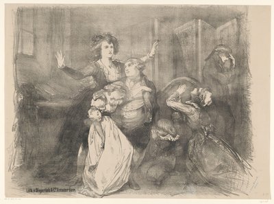 Scena dal dramma teatrale Maria Antonietta (Manifesti di balletti e spettacoli teatrali rappresentati nel Teatro Comunale di Amsterdam) da Charles Rochussen