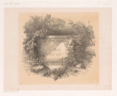 Titolo sul muro in un paesaggio da Charles Rochussen