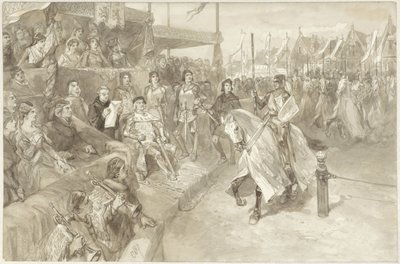 Gioco di Torneo a Haarlem, Illustrazione di un Episodio da De Roos van Dekama da Charles Rochussen
