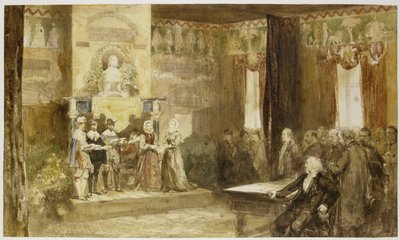 Celebrazione di Vondel al Castello di Muiden, 1867 da Charles Rochussen
