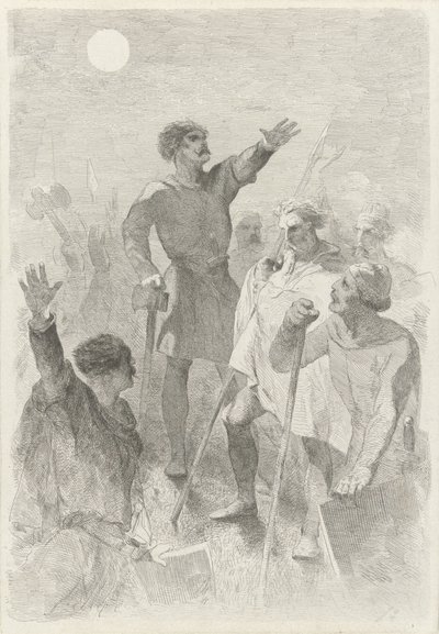 Wilfried circondato dai suoi guerrieri da Charles Rochussen