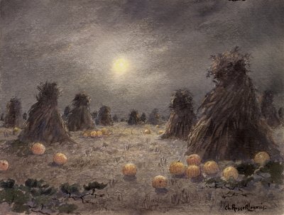 Raccolto autunnale al chiaro di luna da Charles Russell Loomis