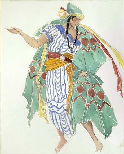 Bozzetto di costume per una ballerina da Charles S Ricketts