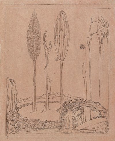 Accovacciato vicino al margine, fine 19° secolo da Charles S Ricketts