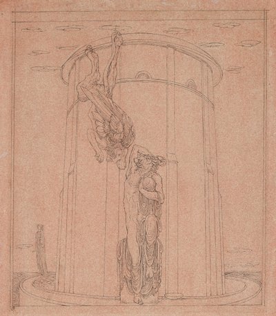Il labirinto in cui era rinchiuso il toro bifronte, fine XIX secolo da Charles S Ricketts