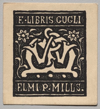 Ex Libris: Elmi P. Mills da Charles Samuel Keene