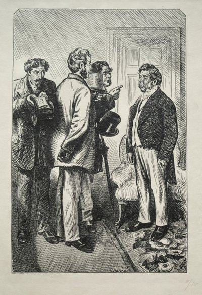 Il nostro tacchino di Natale, il signor Bobsby preoccupato da Charles Samuel Keene