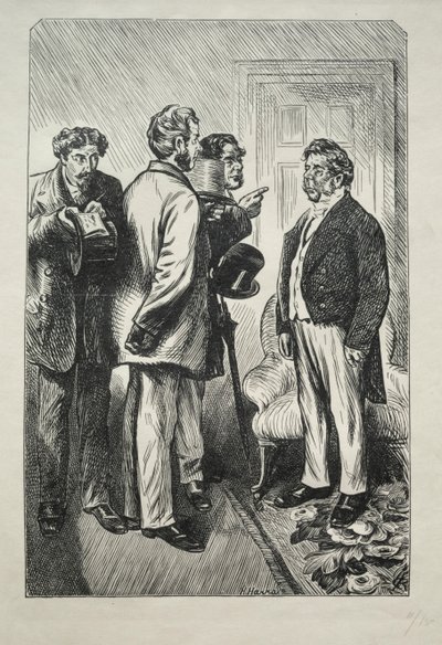 Il nostro tacchino di Natale, il signor Bobsby preoccupato, 1868 da Charles Samuel Keene
