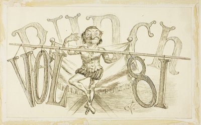 Studio per la pagina del titolo da Punch, Volume 81 da Charles Samuel Keene